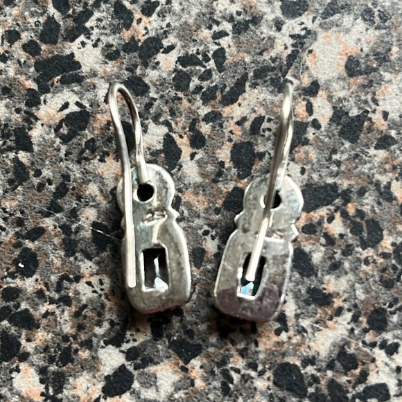 NWOT Blue Topaz Earrings - Picture 2 of 2